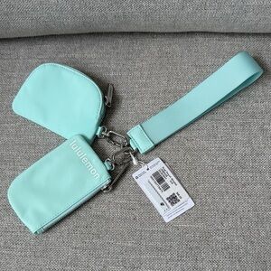 Lululemon Dual Pouch Wristlet Mint Green- New with tags